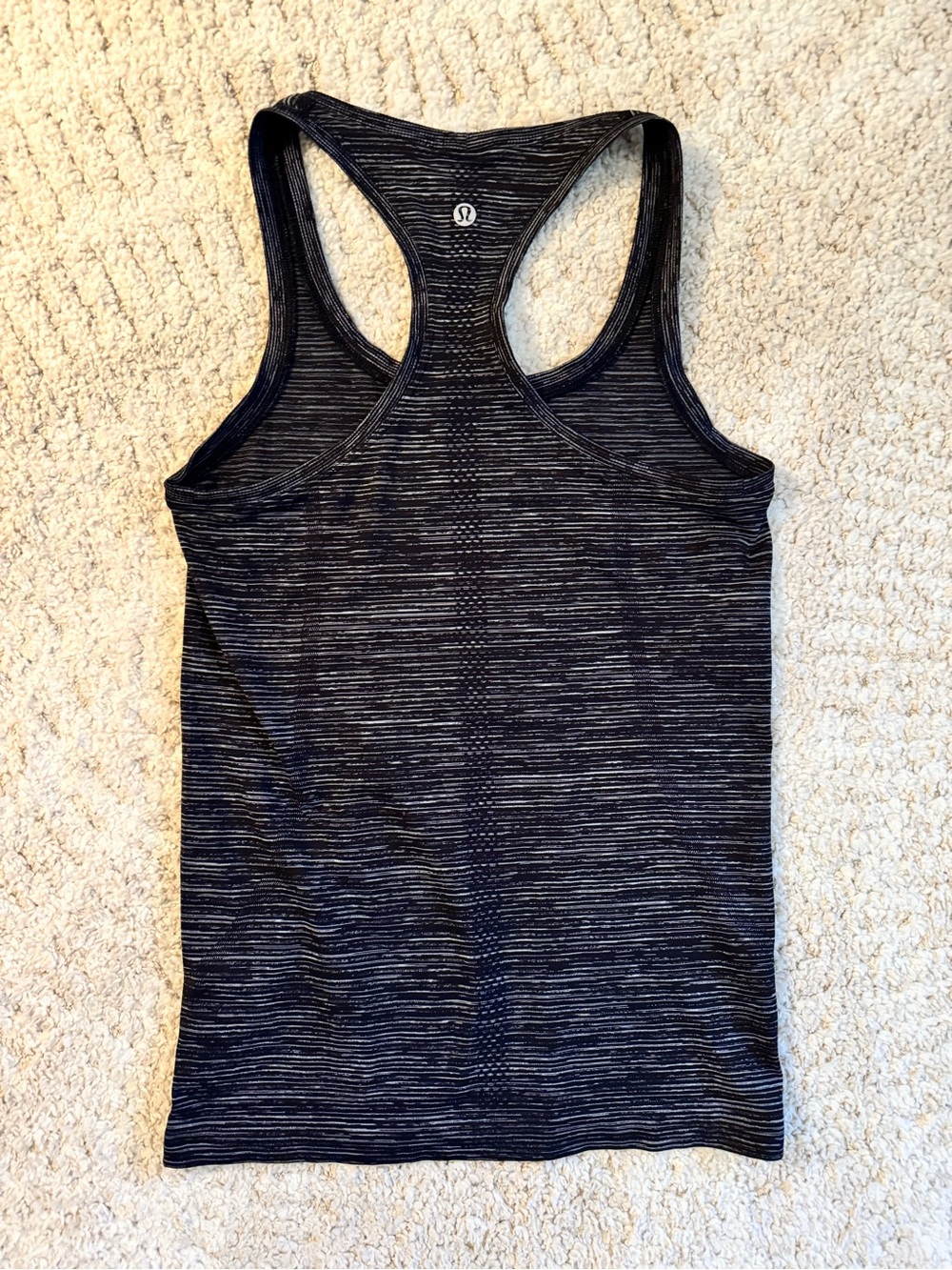 Lululemon Swiftly Tech racerback tank in a Heathered black color. Size 4. EUC!!